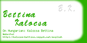 bettina kalocsa business card